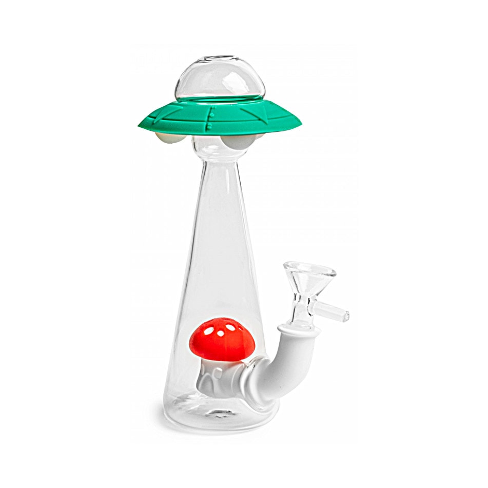 LIT SILICONE 7" Alien Abduction Bubbler